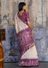 Dahliya Purple Printed Cotton Silk Saree