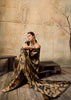 Cinnamon Brown Printed Satin Silk Saree