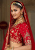 Wedding Red Heavy Embroidered Designer Lehenga