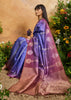 Lavender Purple Woven Banarasi Silk Saree