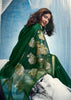 Hunter Green Woven Cotton Silk Saree