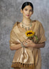 Glided Ivory Woven Cotton Saree