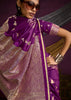 Prism Purple Banarasi Satin Silk Saree