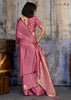 Mauve Pink Woven Banarasi Satin Silk Saree
