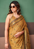 Mustard Gold Woven Cotton Silk Saree