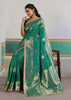 Fair Green Woven Banarasi Sarin Silk Saree