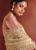 Classic Cream Designer Embroidered Saree