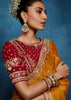 Sunshine Orange Embroidered Designer Tissue Saree