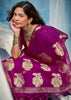 Wine Purple Woven Cotton Silk Saree