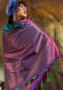 Enamel Blue Woven Banarasi Silk Saree