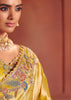 Vibrant Yellow Designer Embroidered Saree