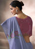 “Exclusive Offer” : Lavender Woven Cotton Silk Saree