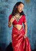 Aurora Red Banarasi Silk Saree