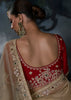 Sand Beige Embroidered Designer Saree