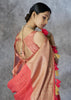 Coral Peach Woven Cotton Saree