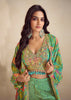 Emerald Green Layered Indo-Western Set