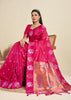 Delight Pink Woven Bronze Zari Paithani Silk Saree