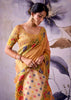 Golden Orange Woven Tissue Silk Saree
