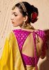Vibrant Yellow Woven Crepe Georgette Saree