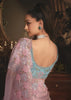 Blush Pink Tissue Organza Designer Saree