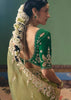 Kiwi Green Embroidered Designer Saree