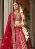 Scarlet Red Heavy Embroidered Designer Lehenga