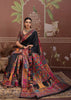 Pirate Black Woven Cotton Kashmiri Jamewar Saree