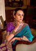 Vivid Blue Banarasi Soft Silk Saree