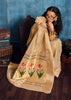 Golden Beige Woven Paithani Tissue Silk Saree