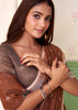 Arabian Brown Woven Linen Silk Saree