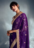 Imperial Purple Designer Silk Saree