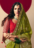 Henna Green Woven Banarasi Silk Saree