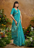 Azure Blue Woven Banarasi Silk Saree