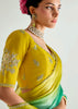 Yellow Green Ombre Banarasi Tissue Saree