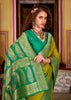 Mehndi Green Banarasi Soft Silk Saree