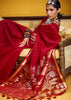 Bridal Red Woven Cotton Silk Saree