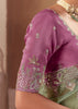 Sage Green Embroidered Designer Silk Saree