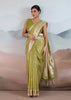 Pistachio Green Woven Banarasi Tissue Silk Saree