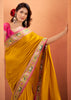 Mustard Yellow Woven Banarasi Patola Silk Saree