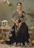 “Exclusive Offer” : Stunning Black Woven Embroidered Silk Saree