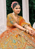 Orange Heavy Embroidered Designer Lehenga