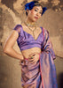 Lavender Woven Kanjivaram Silk Saree
