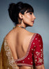Golden Yellow Designer Silk Saree