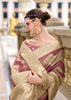 Mauve Purple Woven Cotton Linen Silk Saree