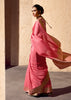 Blush Pink Woven Crepe Georgette Saree