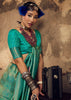 Peacock Green Woven Kanjivaram Silk Saree
