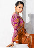Rust Orange Embroidered Designer Silk Saree
