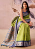 Glow Green Woven Tissue Silk Saree