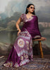 Wine Purple Printed Satin Silk Saree