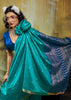 Teal Blue Banarasi Tusser Silk Saree